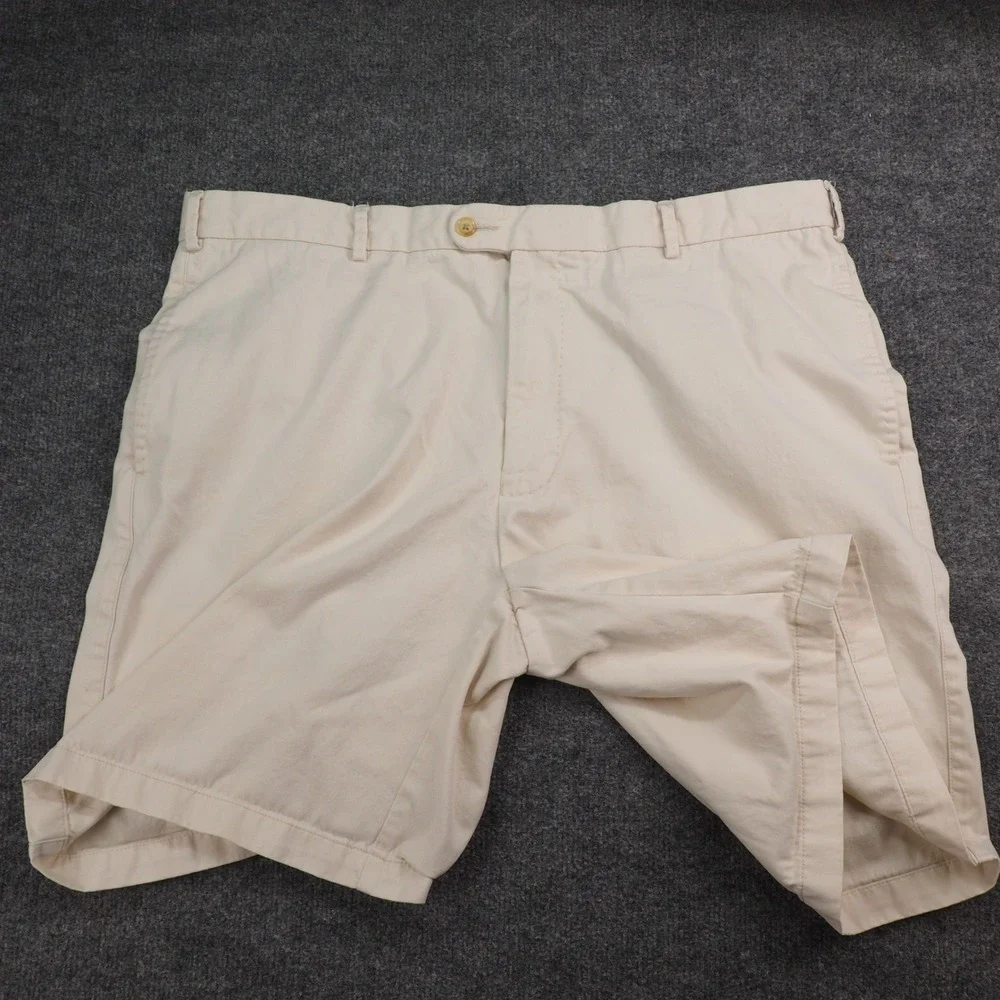 Peter Millar Shorts Mens 40 Chino Beige Solid Preppy Old Money Golf Luxury